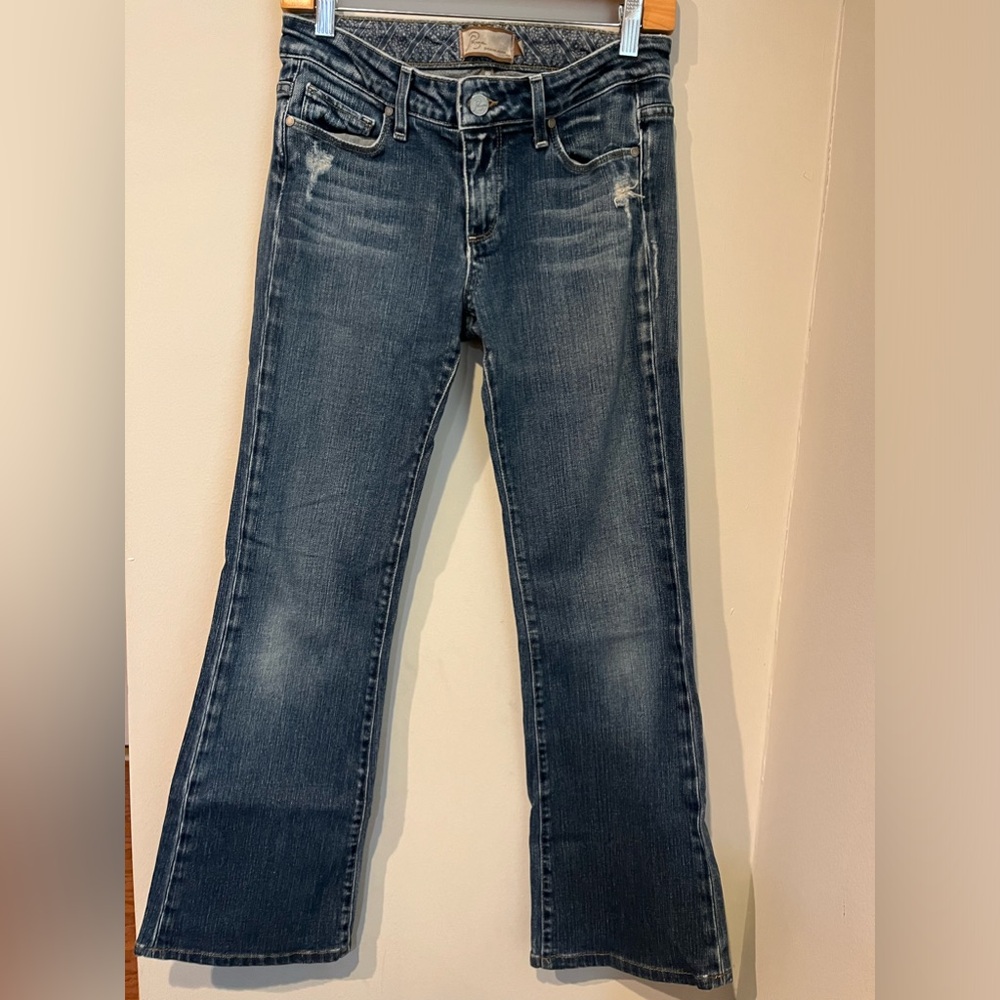 PAIGE Hollywood Hills Classic Rise Bootcut Jeans Premium Denim Size 27